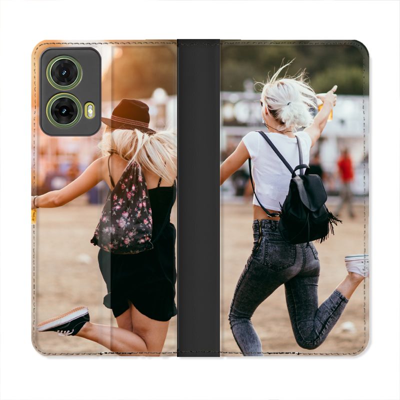 Housse Cuir Portefeuille Personnalisée Pour Motorola Moto G85 5G