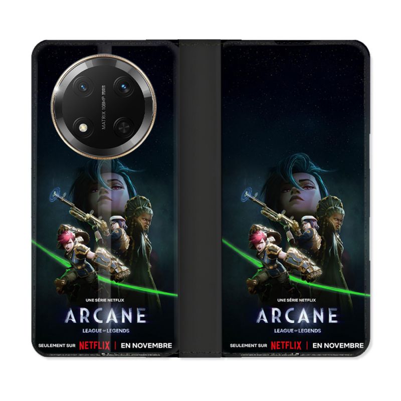 Housse cuir portefeuille Pour Honor Magic 7 Lite 5G Arcane Affiche