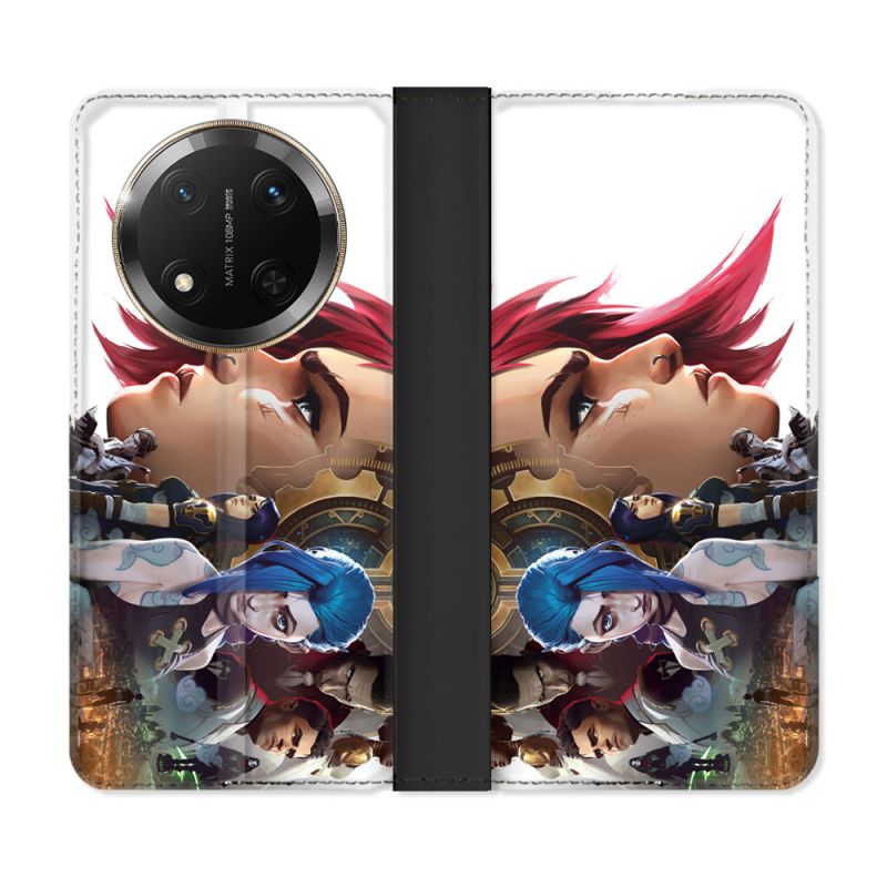 Housse cuir portefeuille Pour Honor Magic 7 Lite 5G Arcane Jinx Sœur