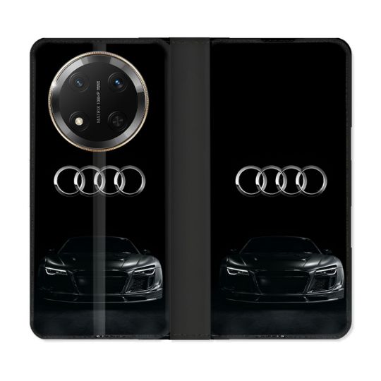 Housse cuir portefeuille Pour Honor Magic 7 Lite 5G Audi