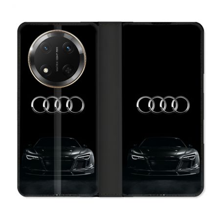 Housse cuir portefeuille Pour Honor Magic 7 Lite 5G Audi