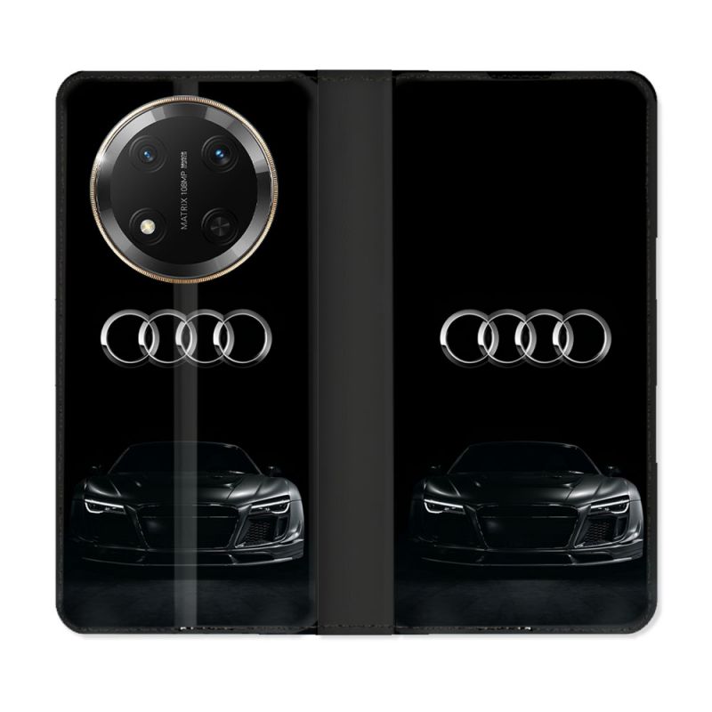 Housse cuir portefeuille Pour Honor Magic 7 Lite 5G Audi