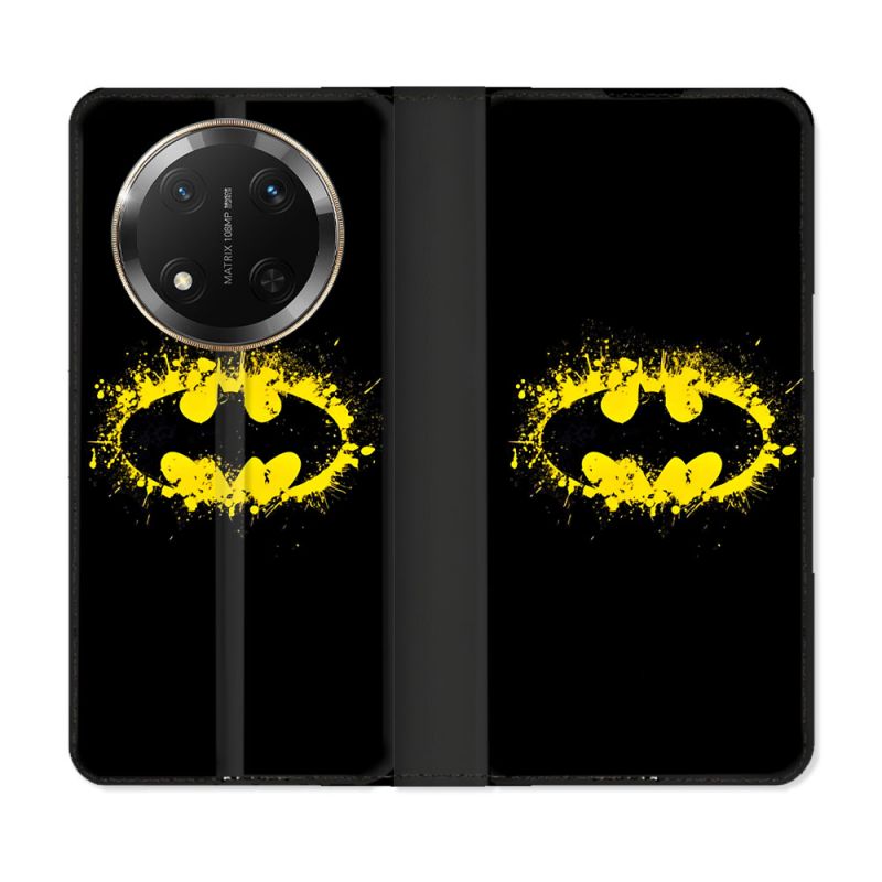 Housse cuir portefeuille Pour Honor Magic 7 Lite 5G Batman Logo