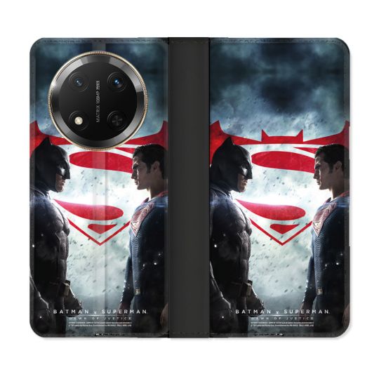 Housse cuir portefeuille Pour Honor Magic 7 Lite 5G Batman VS Superman