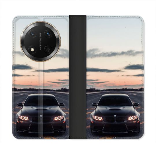 Housse cuir portefeuille Pour Honor Magic 7 Lite 5G BMW Serie
