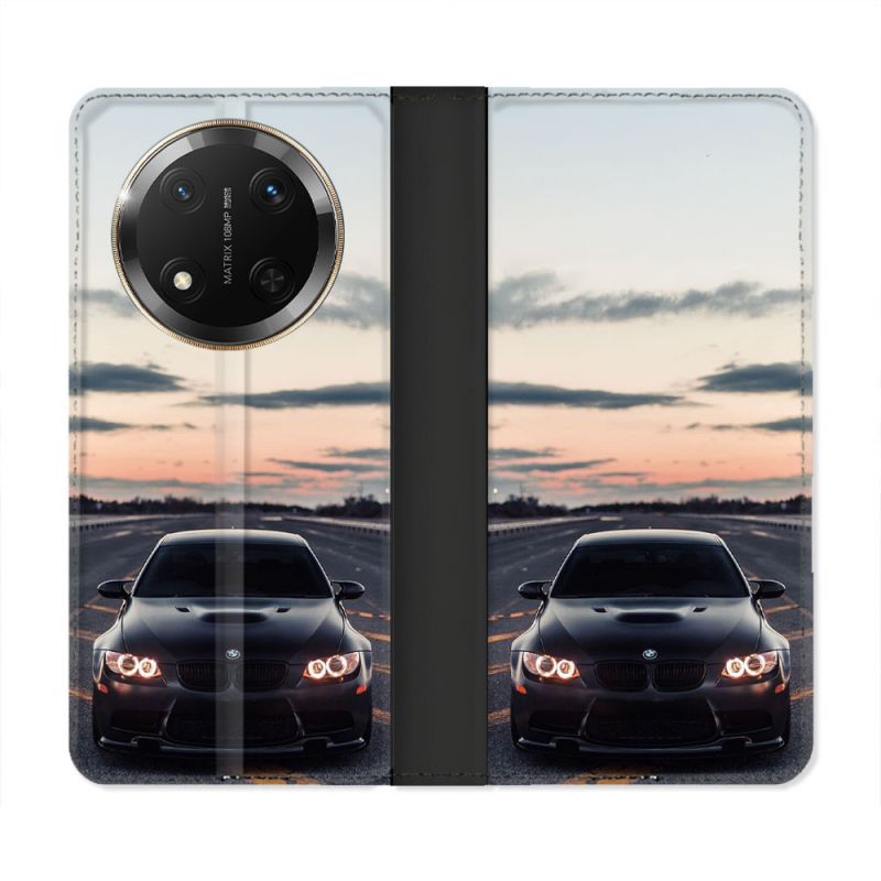 Housse cuir portefeuille Pour Honor Magic 7 Lite 5G BMW Serie
