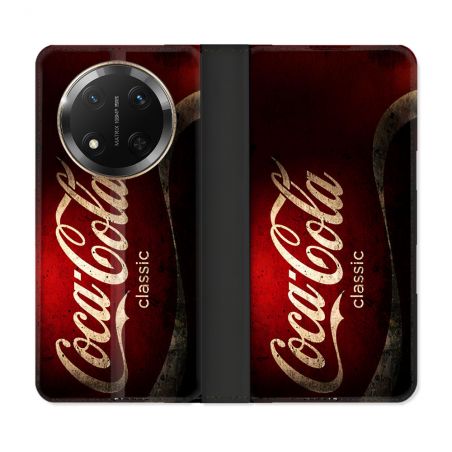 Housse cuir portefeuille Pour Honor Magic 7 Lite 5G Coca Cola Classique