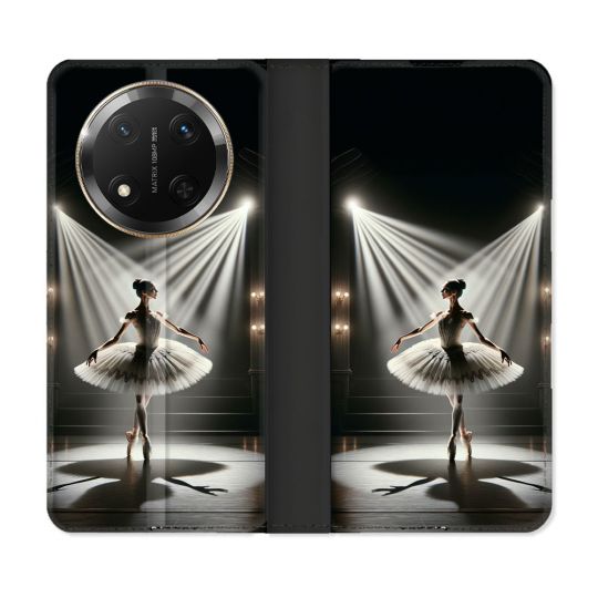 Housse cuir portefeuille Pour Honor Magic 7 Lite 5G Danseuse Lumière