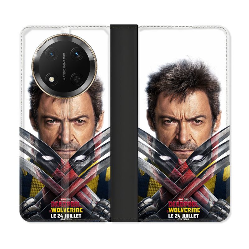 Housse cuir portefeuille Pour Honor Magic 7 Lite 5G Deadpool Affiche