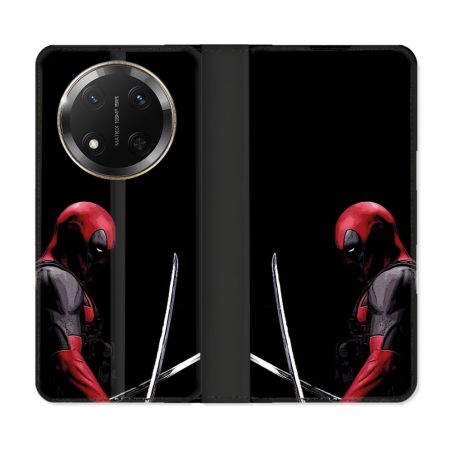 Housse cuir portefeuille Pour Honor Magic 7 Lite 5G Deadpool Epee
