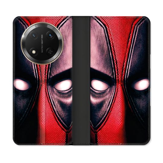 Housse cuir portefeuille Pour Honor Magic 7 Lite 5G Deadpool Yeux