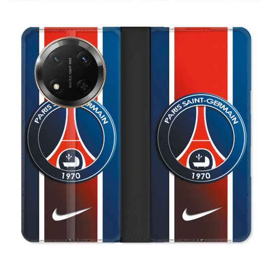 Housse cuir portefeuille Pour Honor Magic 7 Lite 5G Foot PSG 1970