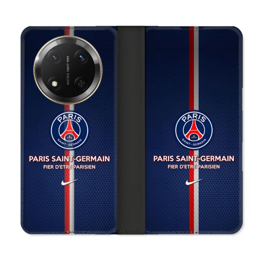 Housse cuir portefeuille Pour Honor Magic 7 Lite 5G Foot PSG Fier