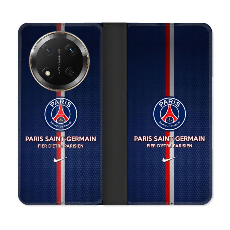 Housse cuir portefeuille Pour Honor Magic 7 Lite 5G Foot PSG Fier