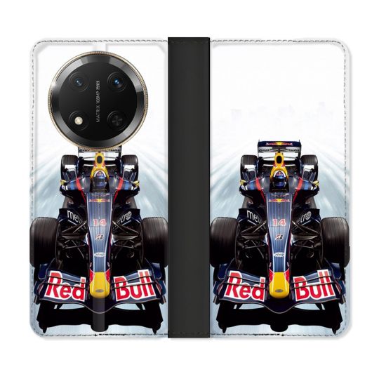 Housse cuir portefeuille Pour Honor Magic 7 Lite 5G Formule 1 F1 Red Bull