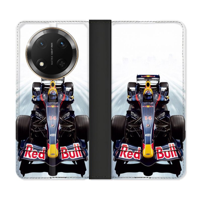 Housse cuir portefeuille Pour Honor Magic 7 Lite 5G Formule 1 F1 Red Bull