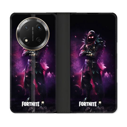 Housse cuir portefeuille Pour Honor Magic 7 Lite 5G Fortnite Raven