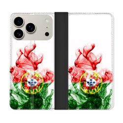Housse cuir portefeuille Pour Iphone 17 Pro Voyage Portugal Flamme