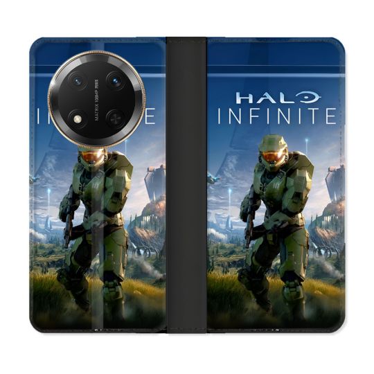 Housse cuir portefeuille Pour Honor Magic 7 Lite 5G Halo