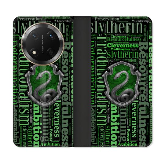 Housse cuir portefeuille Pour Honor Magic 7 Lite 5G Harry Potter Serpentar