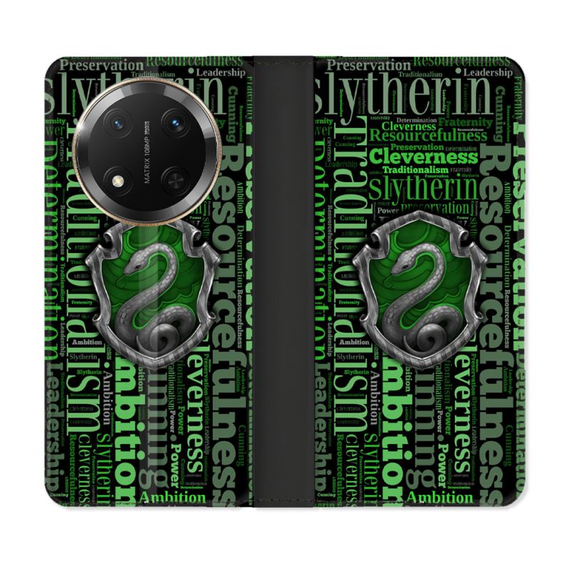 Housse cuir portefeuille Pour Honor Magic 7 Lite 5G Harry Potter Serpentar