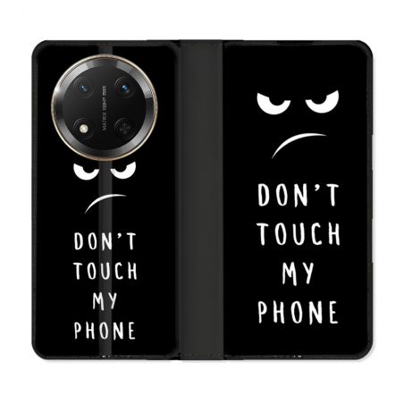 Housse cuir portefeuille Pour Honor Magic 7 Lite 5G Humour Don't Touch