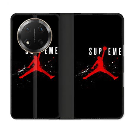 Housse cuir portefeuille Pour Honor Magic 7 Lite 5G Jordan Supreme Noir