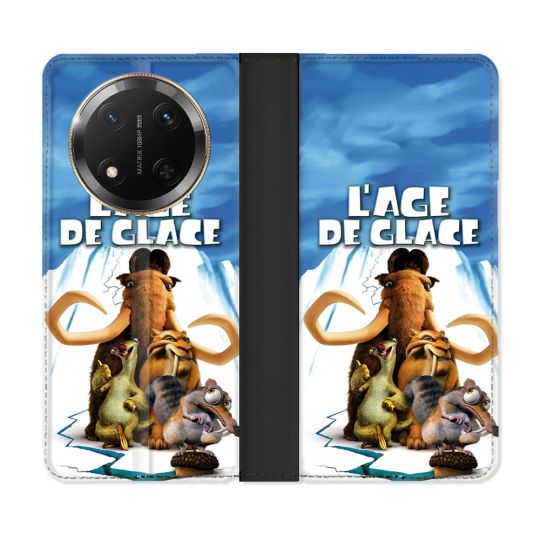 Housse cuir portefeuille Pour Honor Magic 7 Lite 5G L'âge de Glace Affiche
