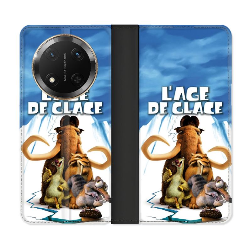 Housse cuir portefeuille Pour Honor Magic 7 Lite 5G L'âge de Glace Affiche