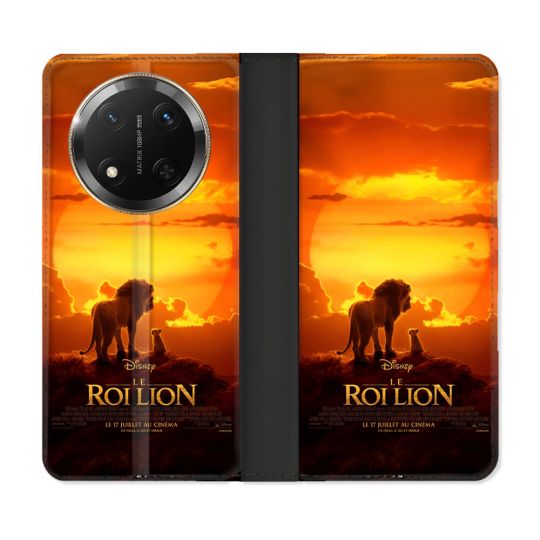 Housse cuir portefeuille Pour Honor Magic 7 Lite 5G Le Roi Lion Affiche