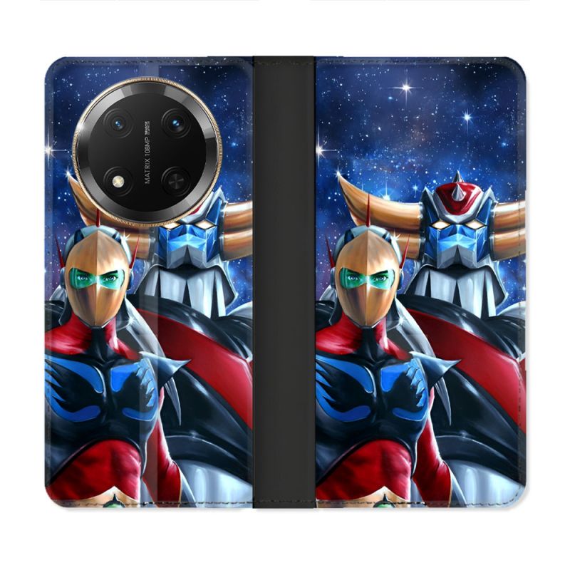 Housse cuir portefeuille Pour Honor Magic 7 Lite 5G Manga Goldorak