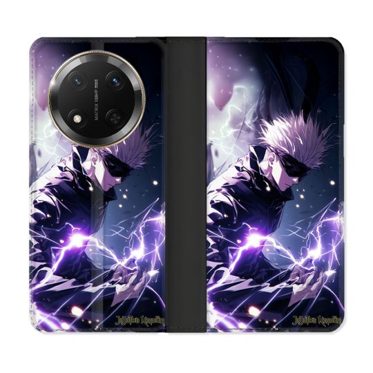 Housse cuir portefeuille Pour Honor Magic 7 Lite 5G Manga Jujutsu Kaisen Gojo Saturo