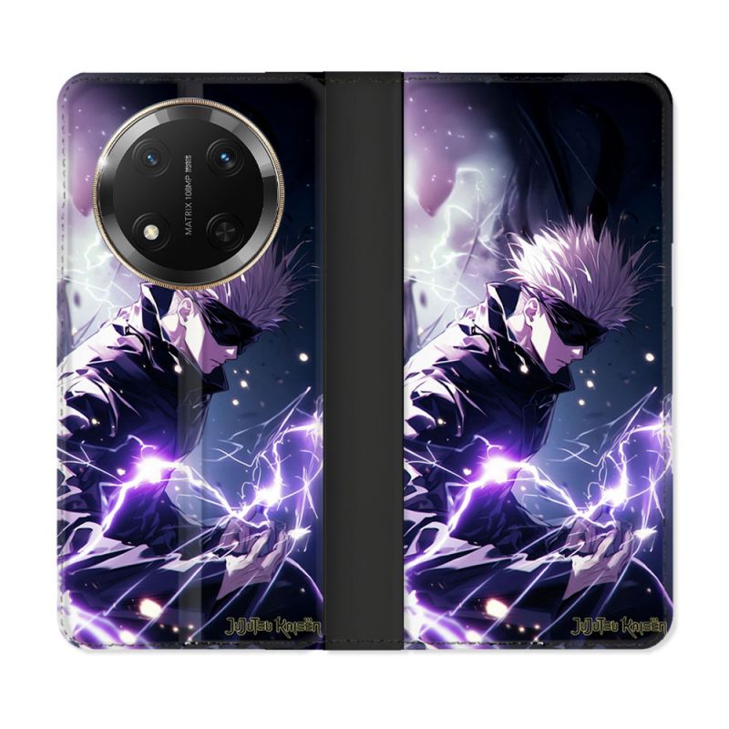 Housse cuir portefeuille Pour Honor Magic 7 Lite 5G Manga Jujutsu Kaisen Gojo Saturo