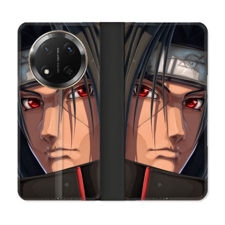 Housse cuir portefeuille Pour Honor Magic 7 Lite 5G Manga Naruto Itachi Visage