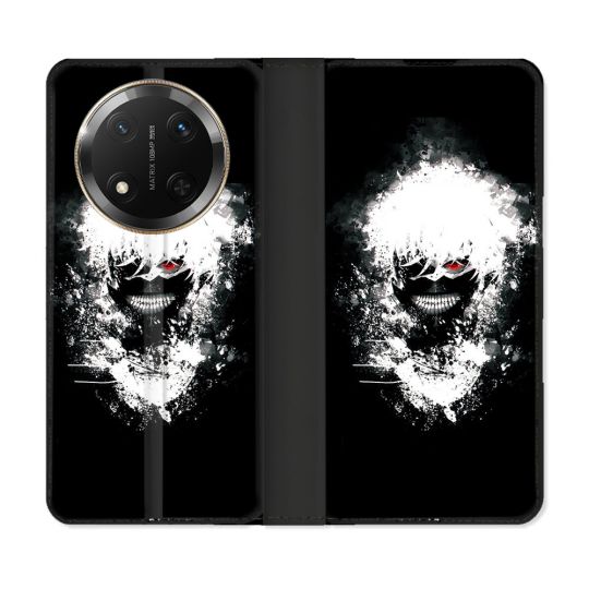 Housse cuir portefeuille Pour Honor Magic 7 Lite 5G Manga Tokyo Ghoul Kaneki Tag