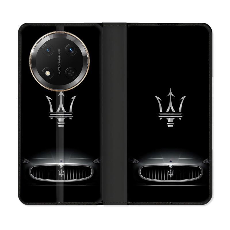 Housse cuir portefeuille Pour Honor Magic 7 Lite 5G Maserati