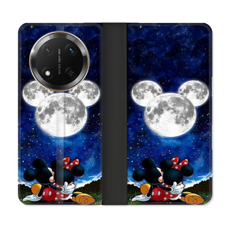 Housse cuir portefeuille Pour Honor Magic 7 Lite 5G Mickey Minnie