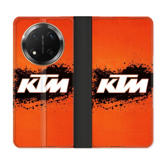 Housse cuir portefeuille Pour Honor Magic 7 Lite 5G Moto KTM