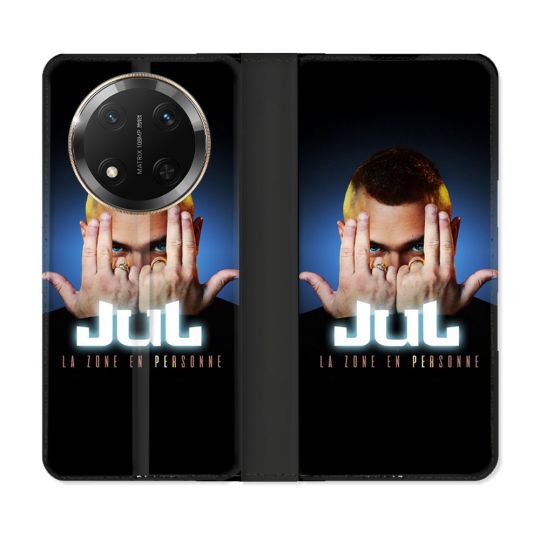 Housse cuir portefeuille Pour Honor Magic 7 Lite 5G Musique Jul Signe