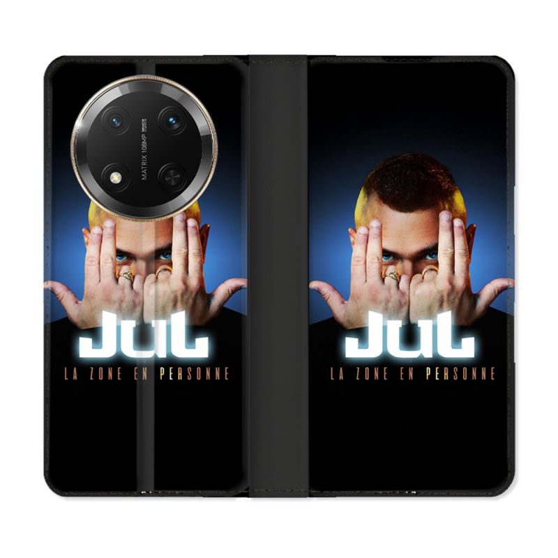 Housse cuir portefeuille Pour Honor Magic 7 Lite 5G Musique Jul Signe