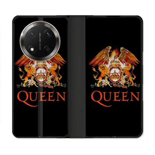Housse cuir portefeuille Pour Honor Magic 7 Lite 5G Musique Rock Queen