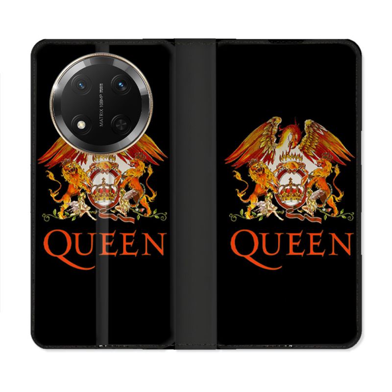 Housse cuir portefeuille Pour Honor Magic 7 Lite 5G Musique Rock Queen