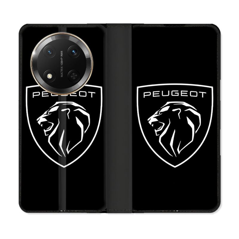 Housse cuir portefeuille Pour Honor Magic 7 Lite 5G Peugeot