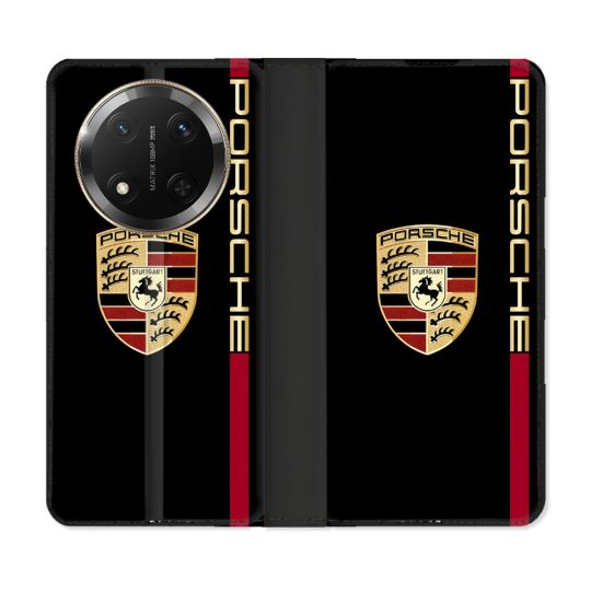 Housse cuir portefeuille Pour Honor Magic 7 Lite 5G Porsche Line