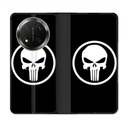 Housse cuir portefeuille Pour Honor Magic 7 Lite 5G Punisher