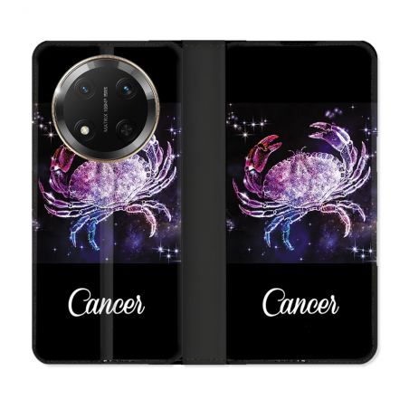 Housse cuir portefeuille Pour Honor Magic 7 Lite 5G Signe Zodiaque 2 Cancer