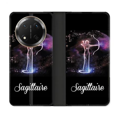 Housse cuir portefeuille Pour Honor Magic 7 Lite 5G Signe Zodiaque 2 Sagittaire