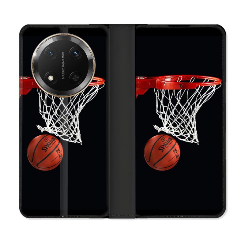 Housse cuir portefeuille Pour Honor Magic 7 Lite 5G Sport Basket Panier