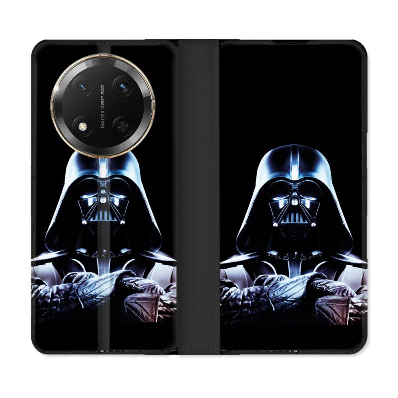 Housse cuir portefeuille Pour Honor Magic 7 Lite 5G Star Wars - Dark Vador Noir