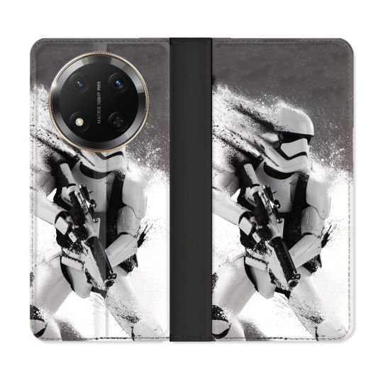 Housse cuir portefeuille Pour Honor Magic 7 Lite 5G Star Wars - Trooper